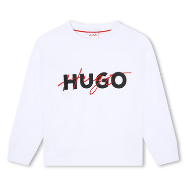 Sudadera HUGO blanca para niños y adolescentes